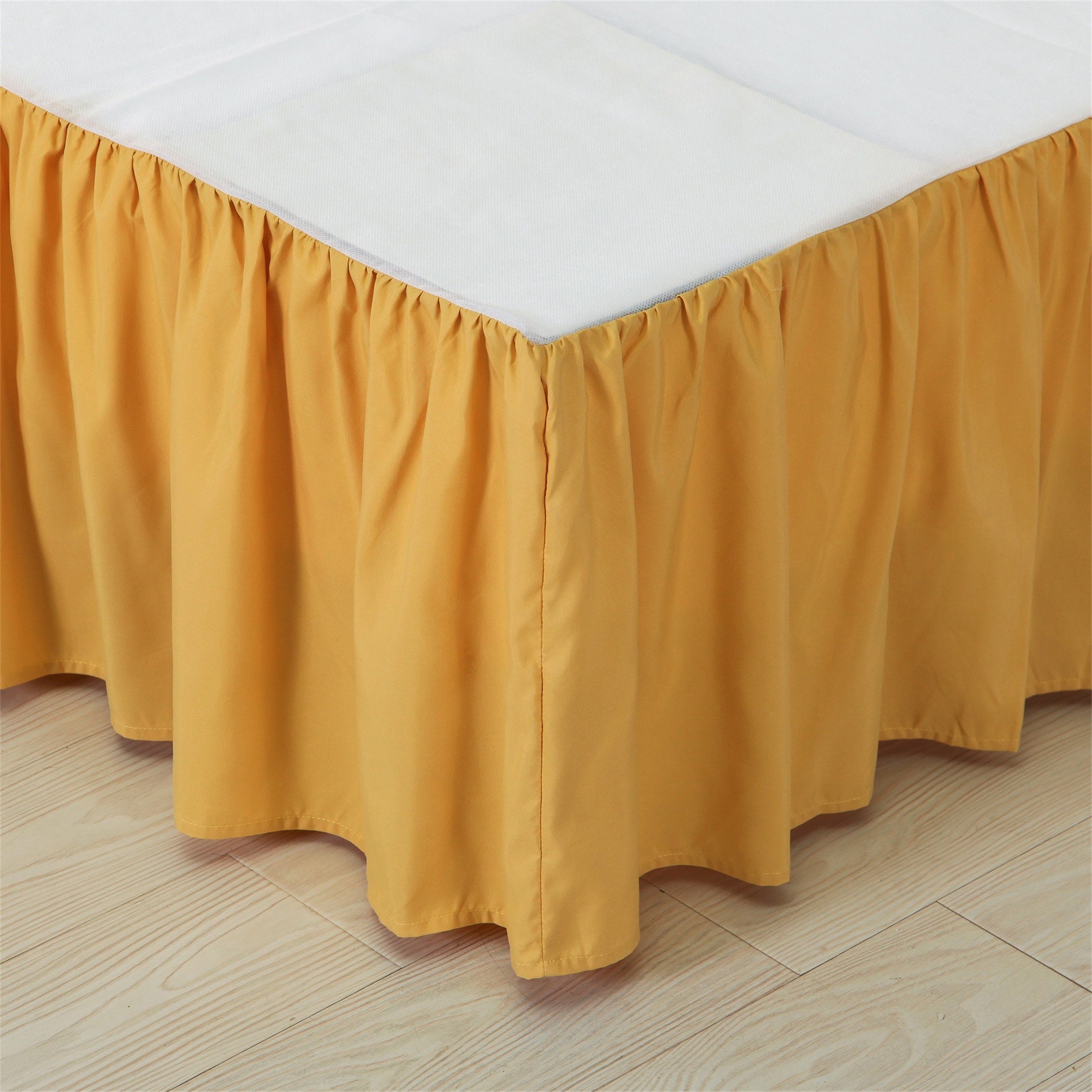 Gold Yellow Ruffle Bed Skirt US Twin Full Queen King Ruffled Etsy