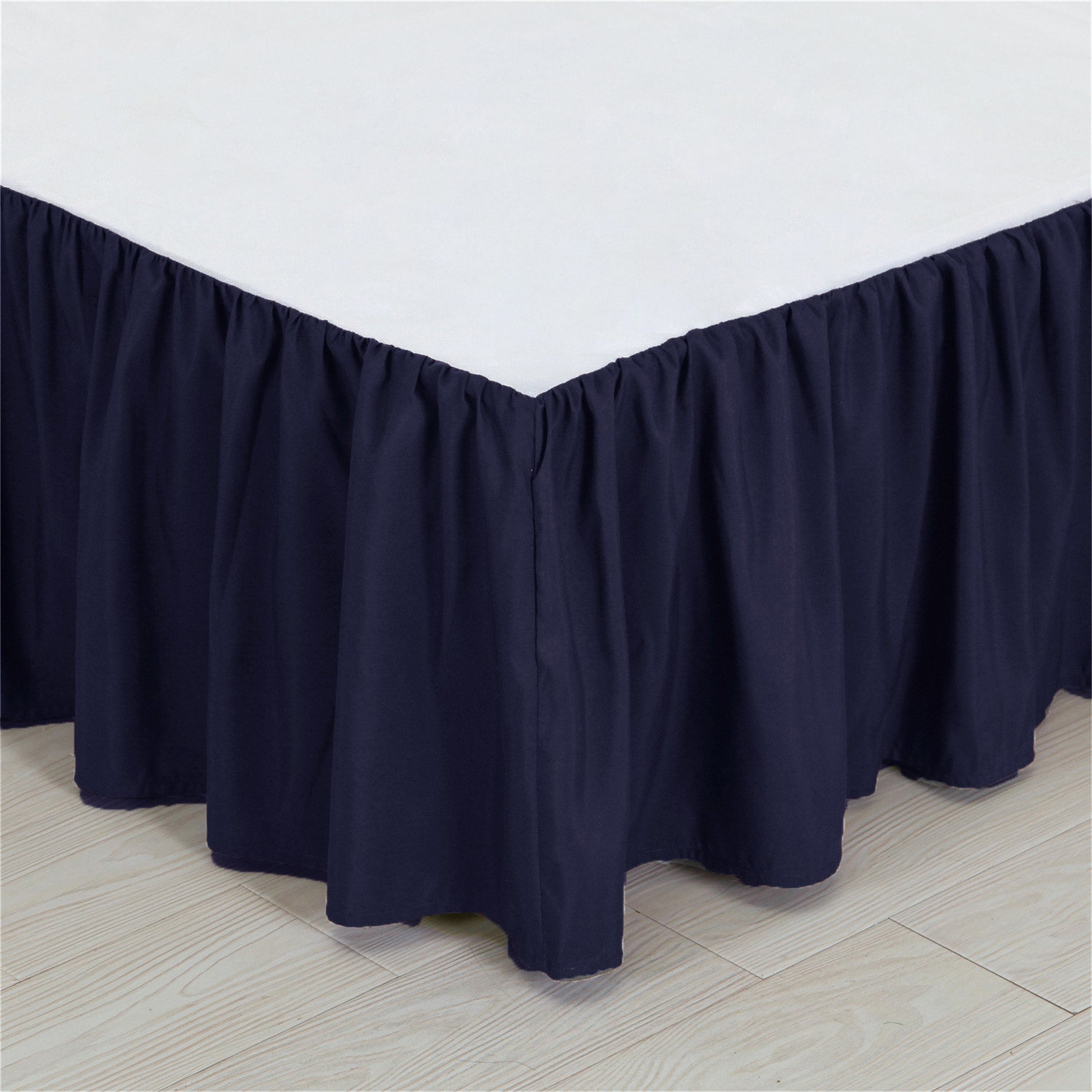 Navy Ruffle Bed Skirt US Twin Full Queen King Ruffled Bedskirt Etsy