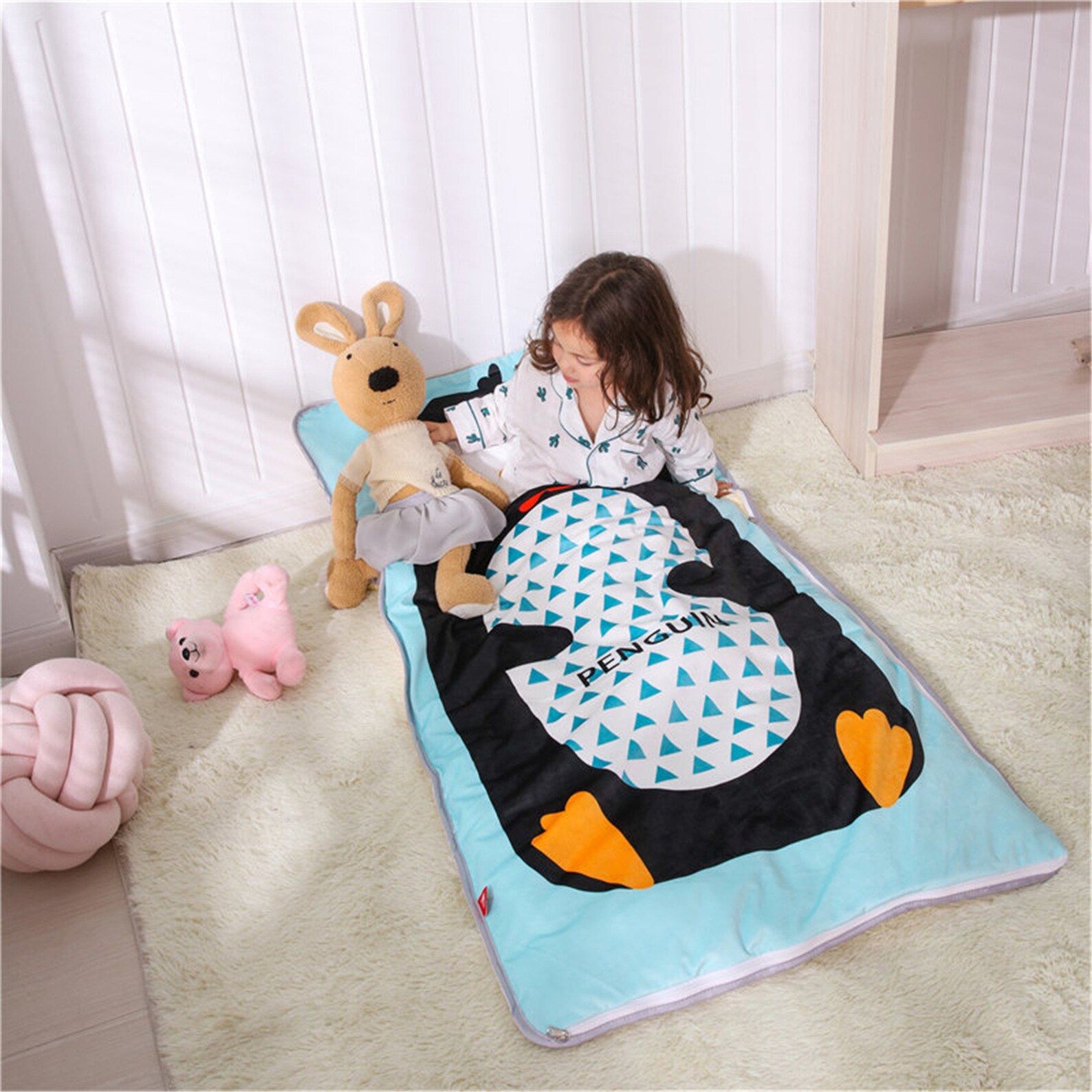 Super Cute Penguin Kids Sleeping Bag Baby Room Cotton Quilt Etsy