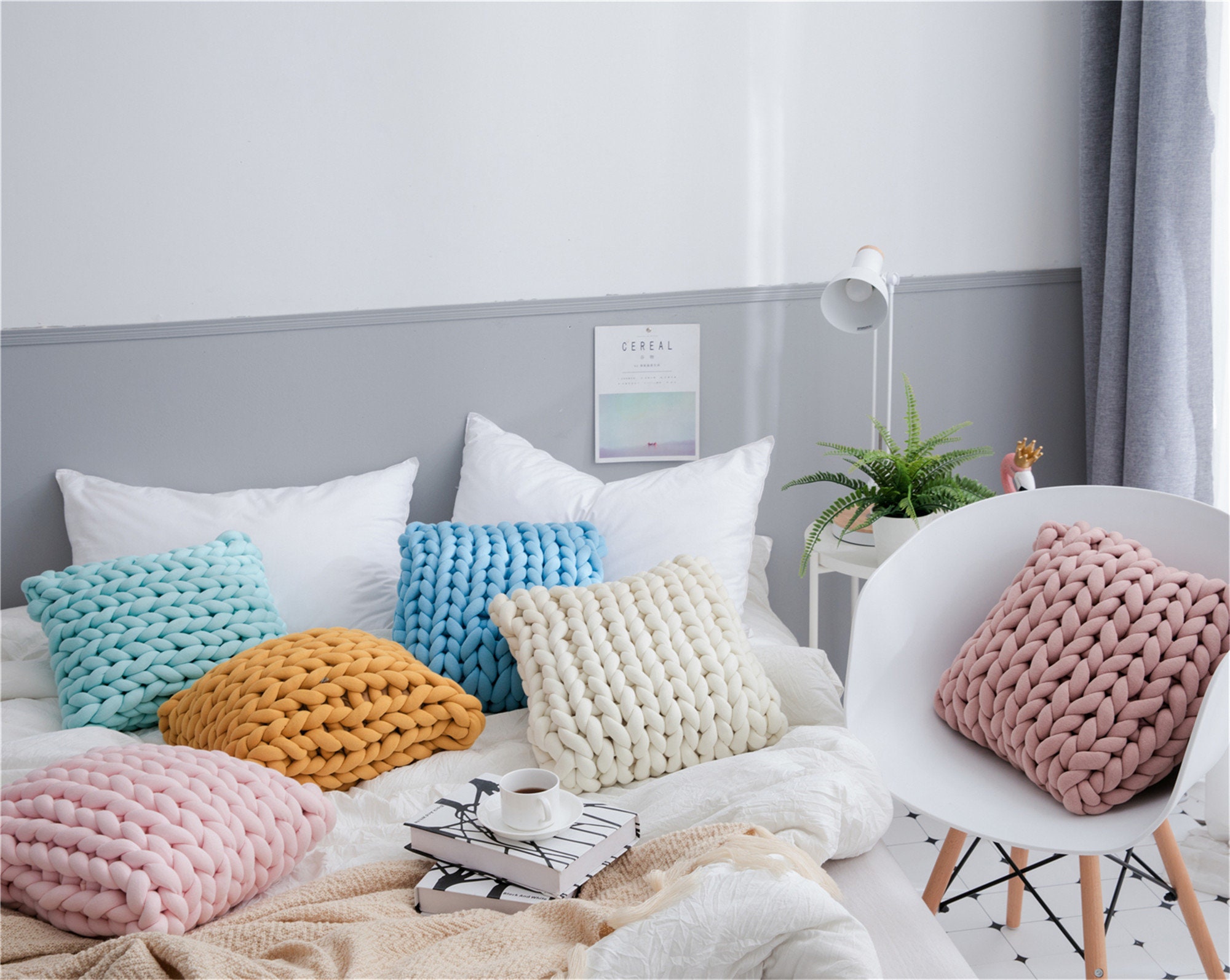 Nouveau Coton Tube-Noeud Échepé Throw Pillow Handmade Artwork Crib Decoration Baby Home Accessoires 