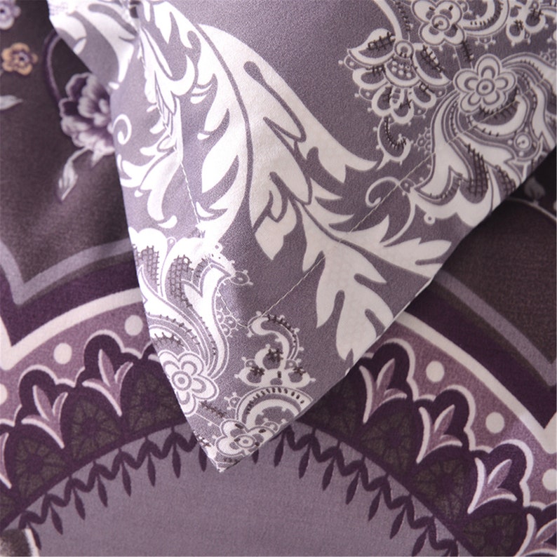 Purple American Luxury Duvet Cover Set Violet Bedding Sets Etsy
