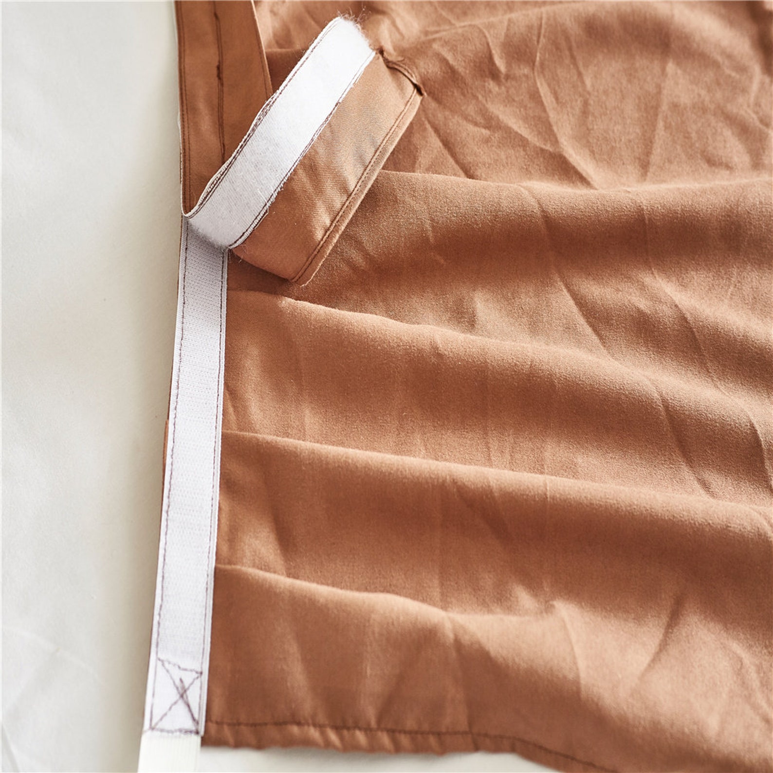 Chocolate Brown Bed skirt Shabby Chic Bedding Natural Colors Etsy