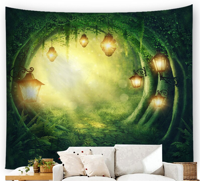 Wonderland Tapestry Wall Hanging Landscape Painting Wall Decor Etsy