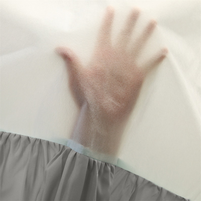 Light Gray Ruffle Bed Skirt US Twin Full Queen King Ruffled Etsy Canada