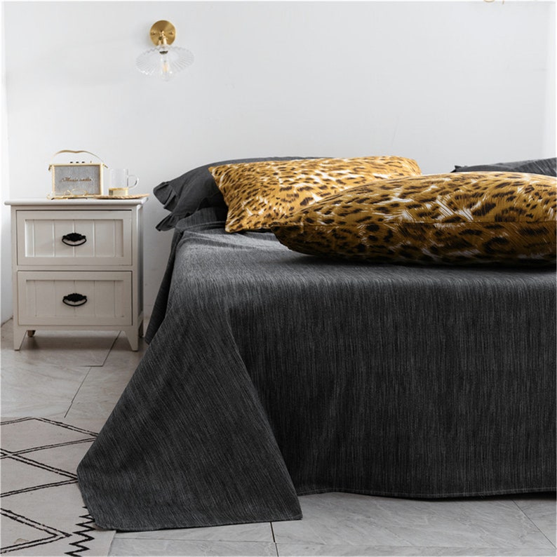 Golden Leopard Print Duvet Cover Set 100 Cotton Comfortable Etsy