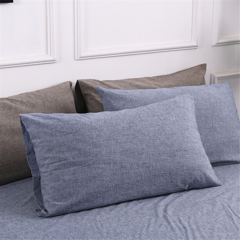 Blue Linen Duvet Cover Set Soft Linen Comforter Covers Linen Etsy