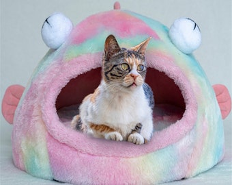fish shaped cat bed