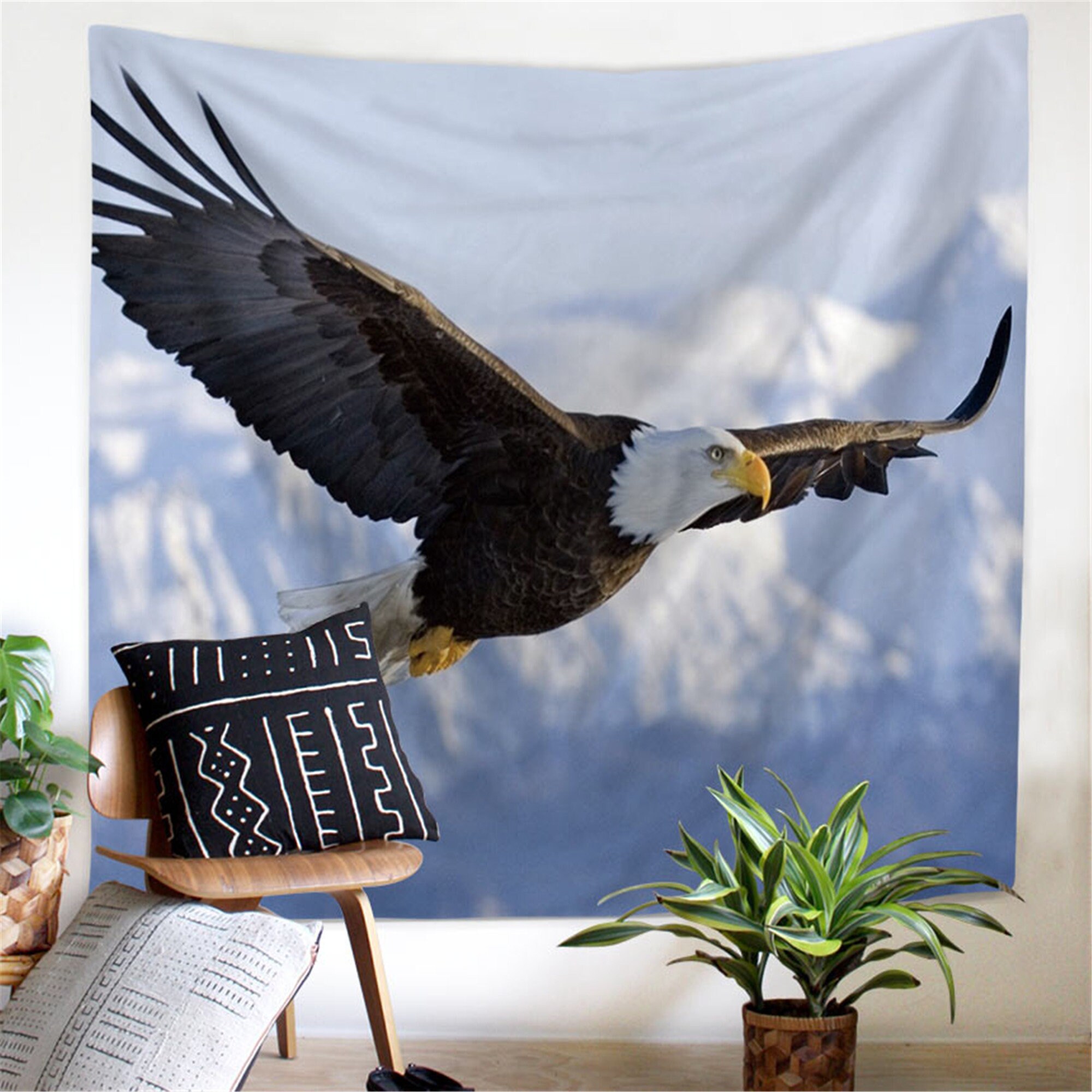 Eagle Tapestry Eagle Wall Hanging Eagle 3D Printing Wall Decor Etsy