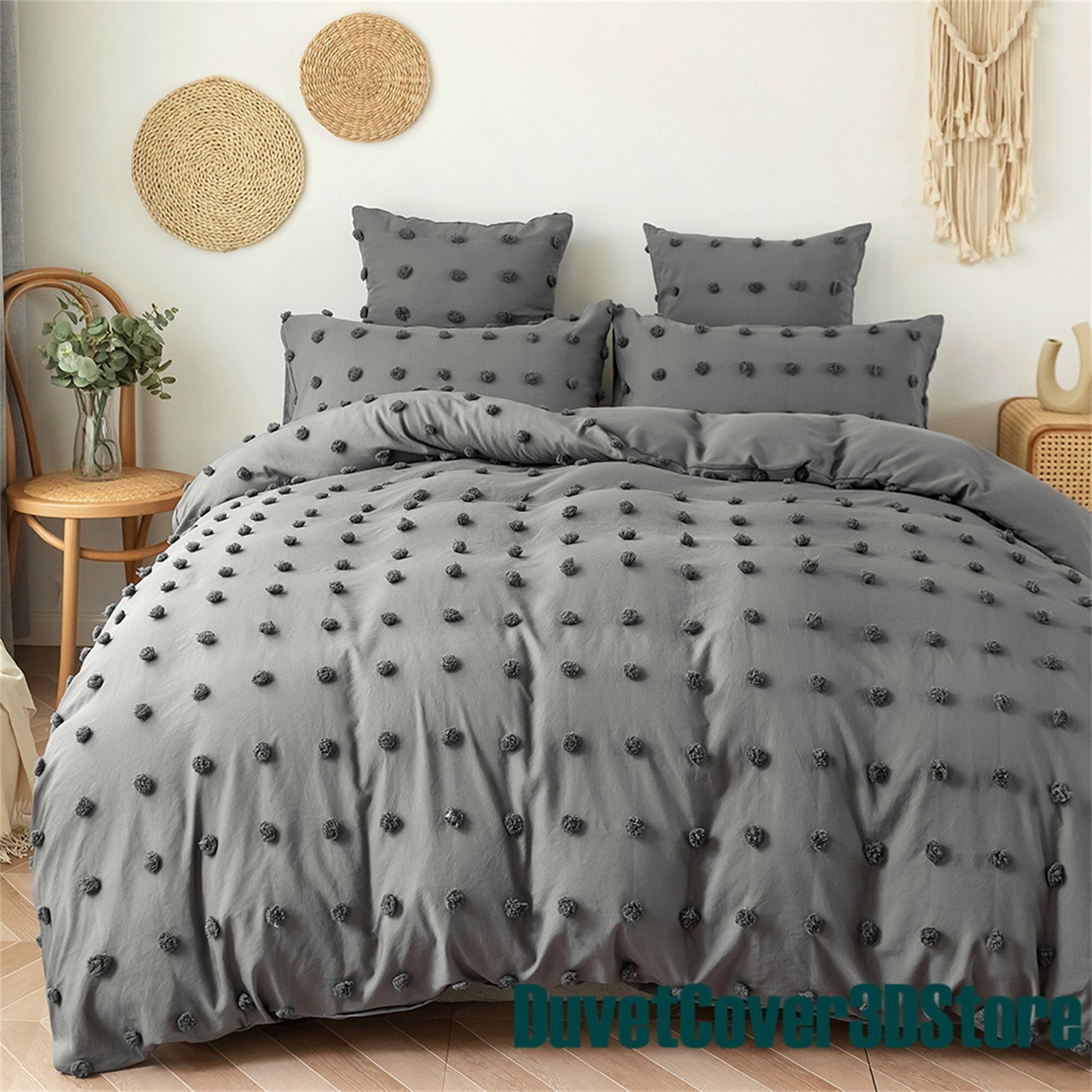 Gray Bedding Sets Bohemian Duvet Cover 