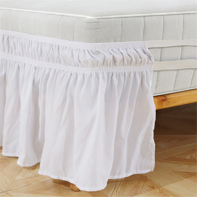 Senior White Bed Skirt Shabby Chic Bedding Natural Colors Etsy