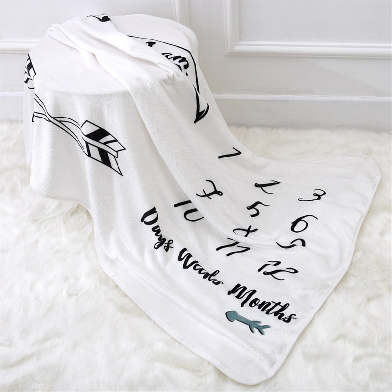 Arrow Milestone Baby Blanket Gender Neutral Photo Blanket Baby Etsy