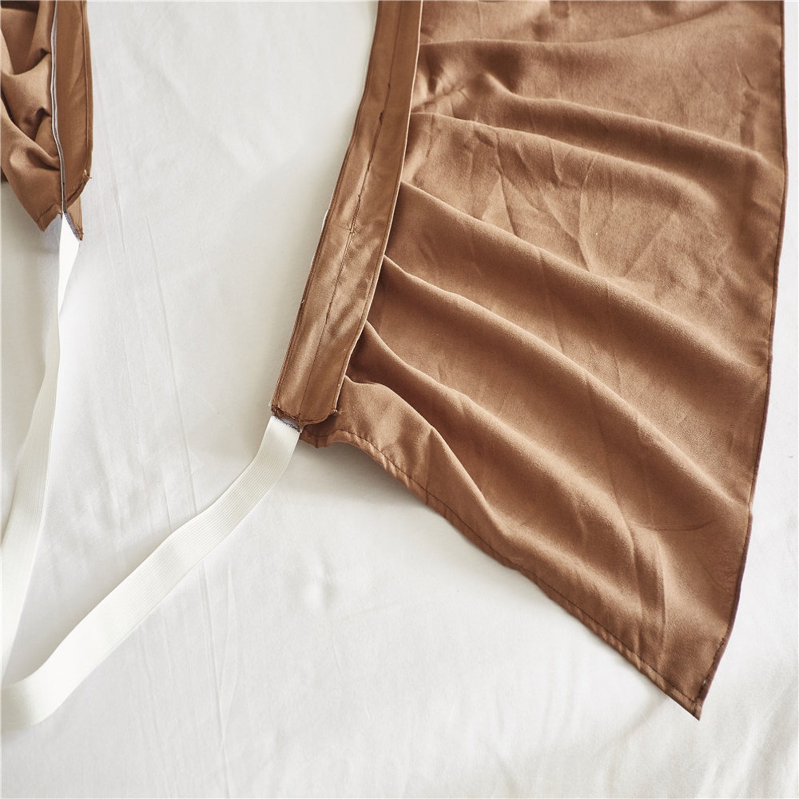 Chocolate Brown Bed skirt Shabby Chic Bedding Natural Colors Etsy