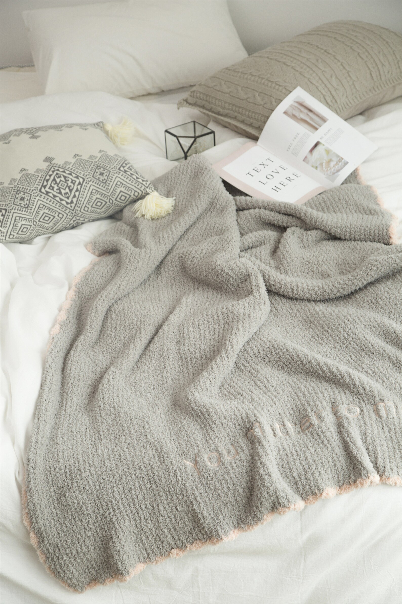 Super Soft Knitting Thread Throw Blanket Home Soft Assembly Etsy