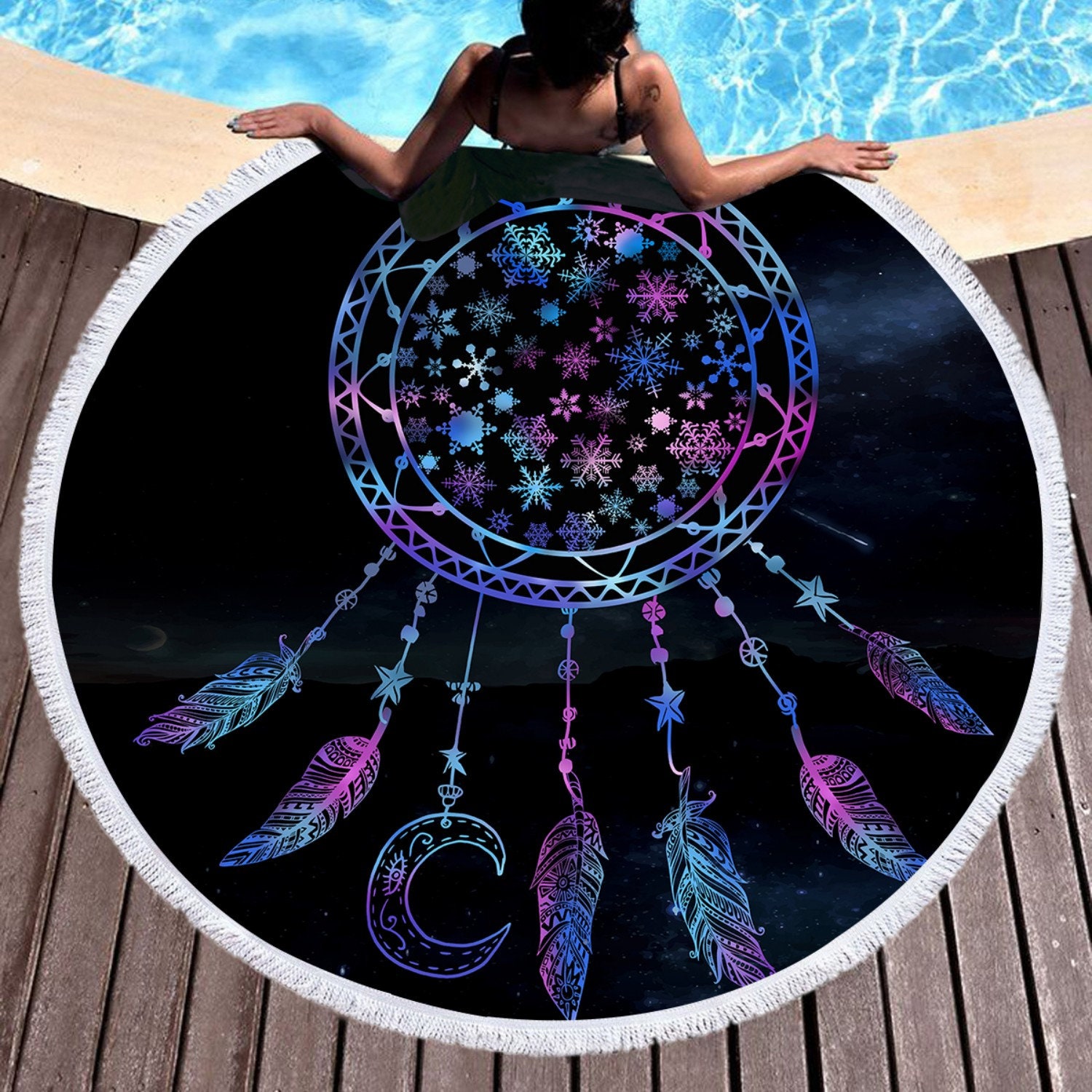 Black Dream Catcher Bedding Sets Feather 3D Printed 3 Piece Etsy
