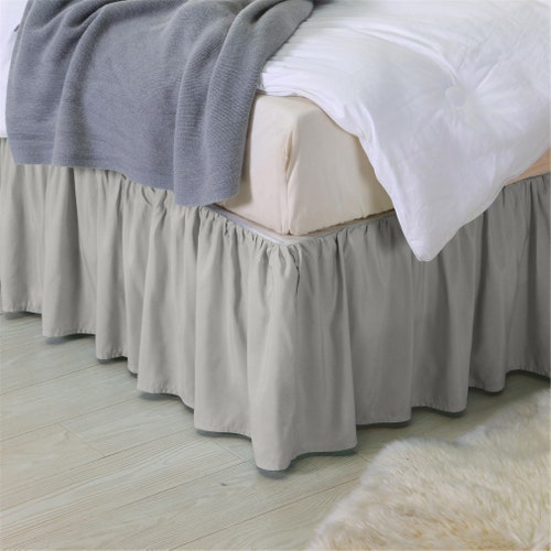Beige Ruffle Bed Skirt US Twin Full Queen King Ruffled Etsy