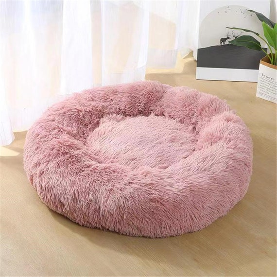 blush pink dog bed