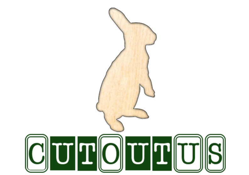 Rabbit Shape Cut Out Custom Size Unfinished Craft Supplies Wood Nursery Blank Wood Wall Hanging Decor Wedding Wall Decoration Farm Art