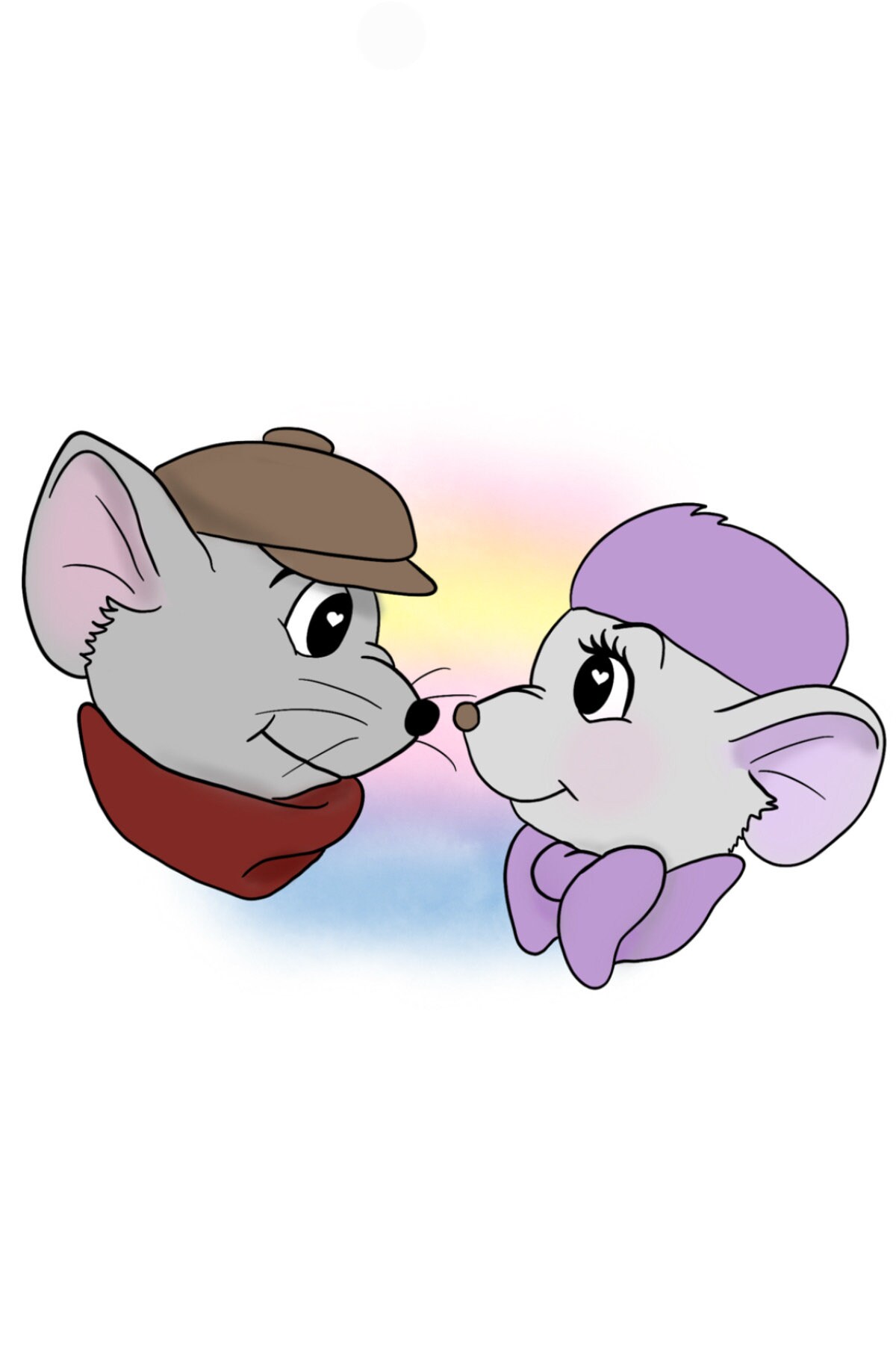 The Rescuers Down Under 3 Inch Stickers Bianca & Bernard, Wilbur, and Joanna Disney Fanart