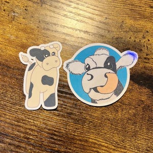 Cow Vinyl Sticker Pack: Happy Farm Animal Decals