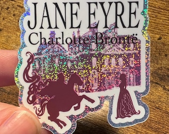 Jane Eyre Holographic Sticker Book Sticker Hydroflask Decal Waterbottle Vinyl