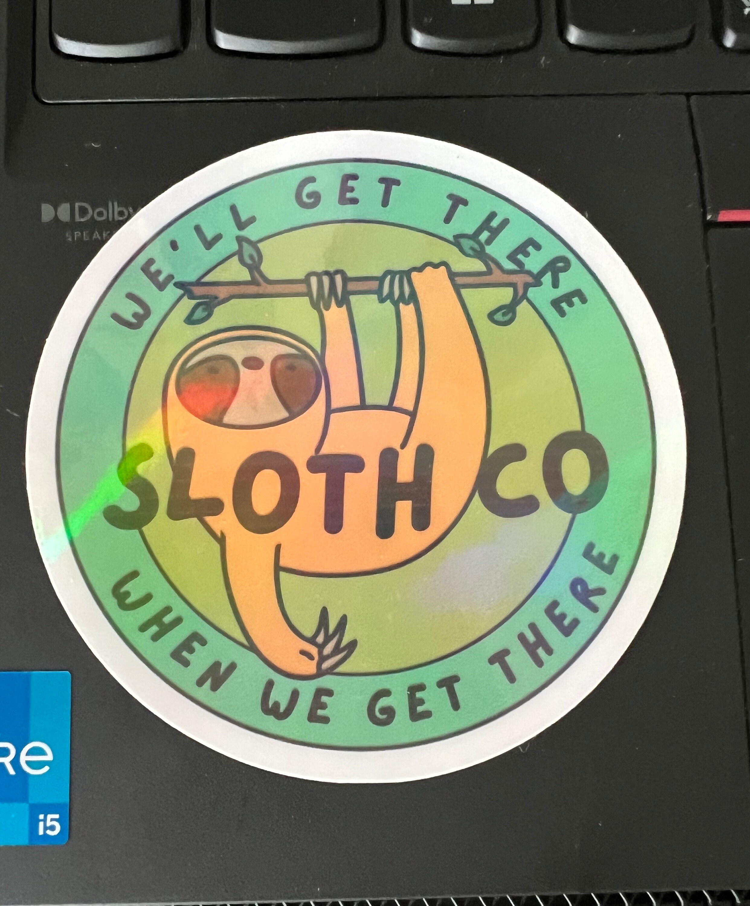 Sloth Sticker: Holographic Vinyl Decal - Etsy