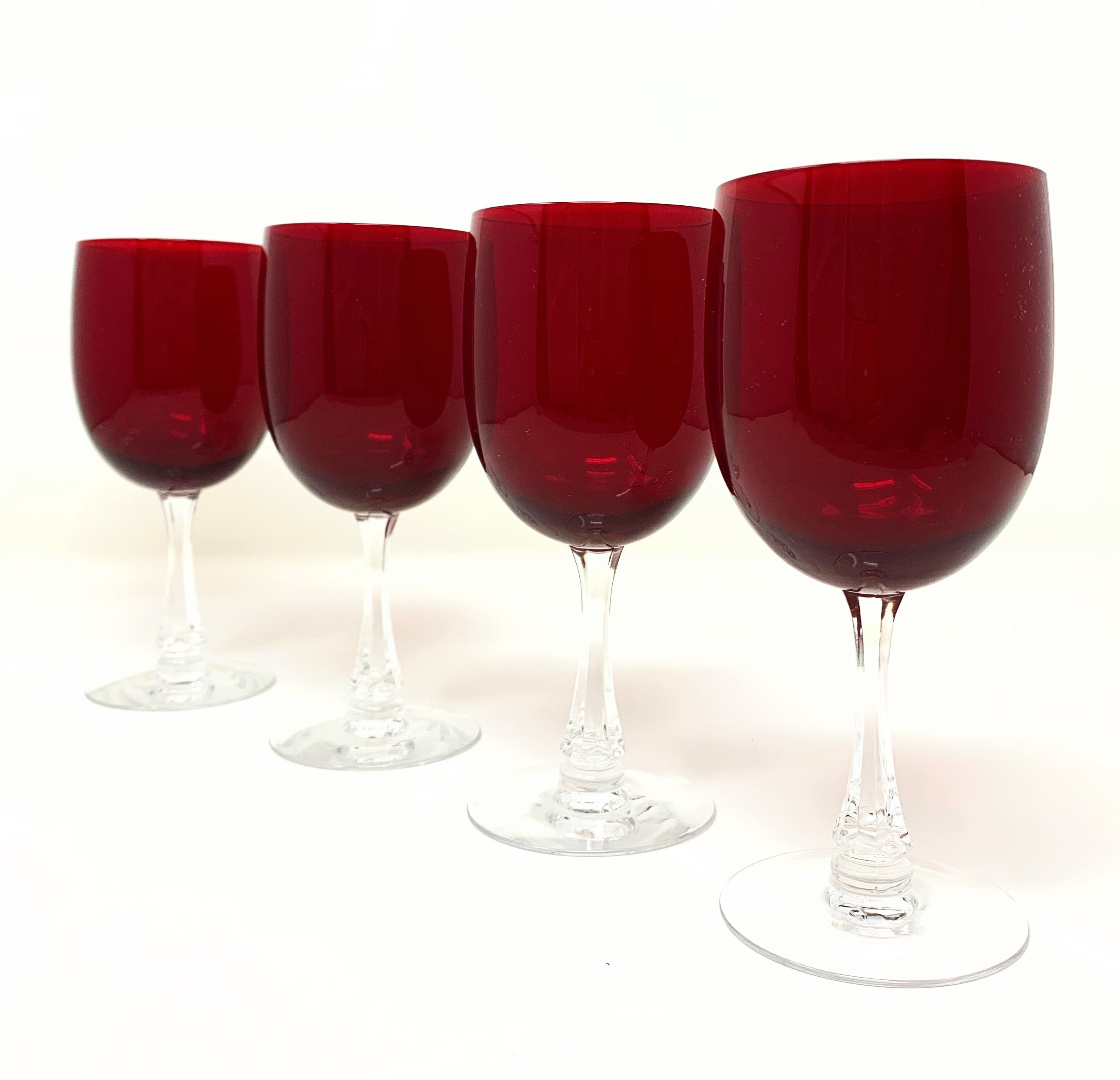 Tulip Shaped Long Stem Clear Plastic Break Resistant Wine Glass — Red Co.  Goods