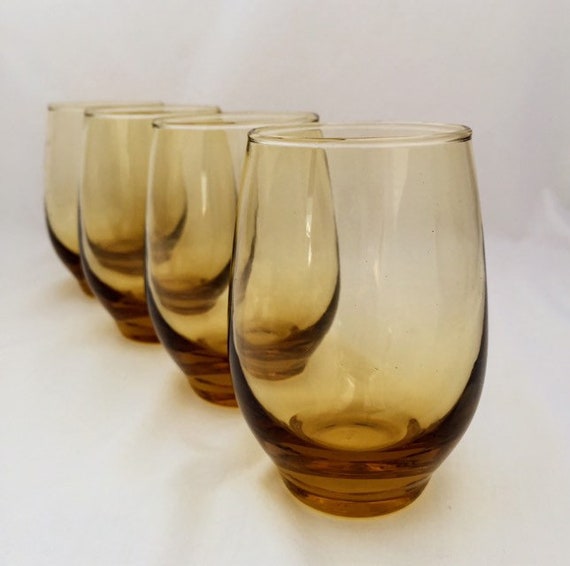 Vintage Retro Mid Century Modern MCM Vintage Lenox? Stemless Wine Glasses