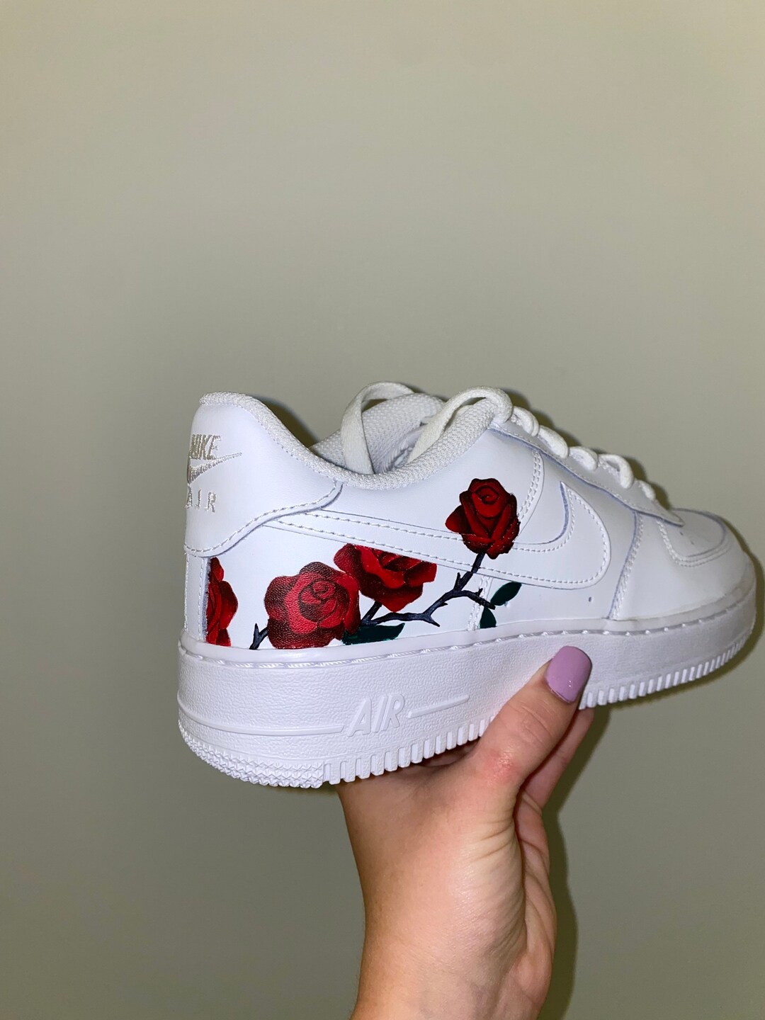 barely rose air force ones