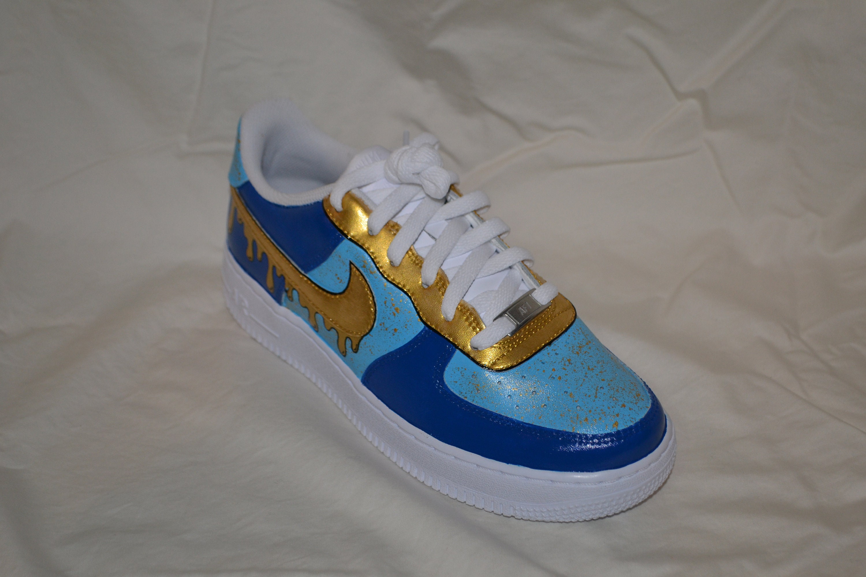 Blue gold air force 1 hotsell