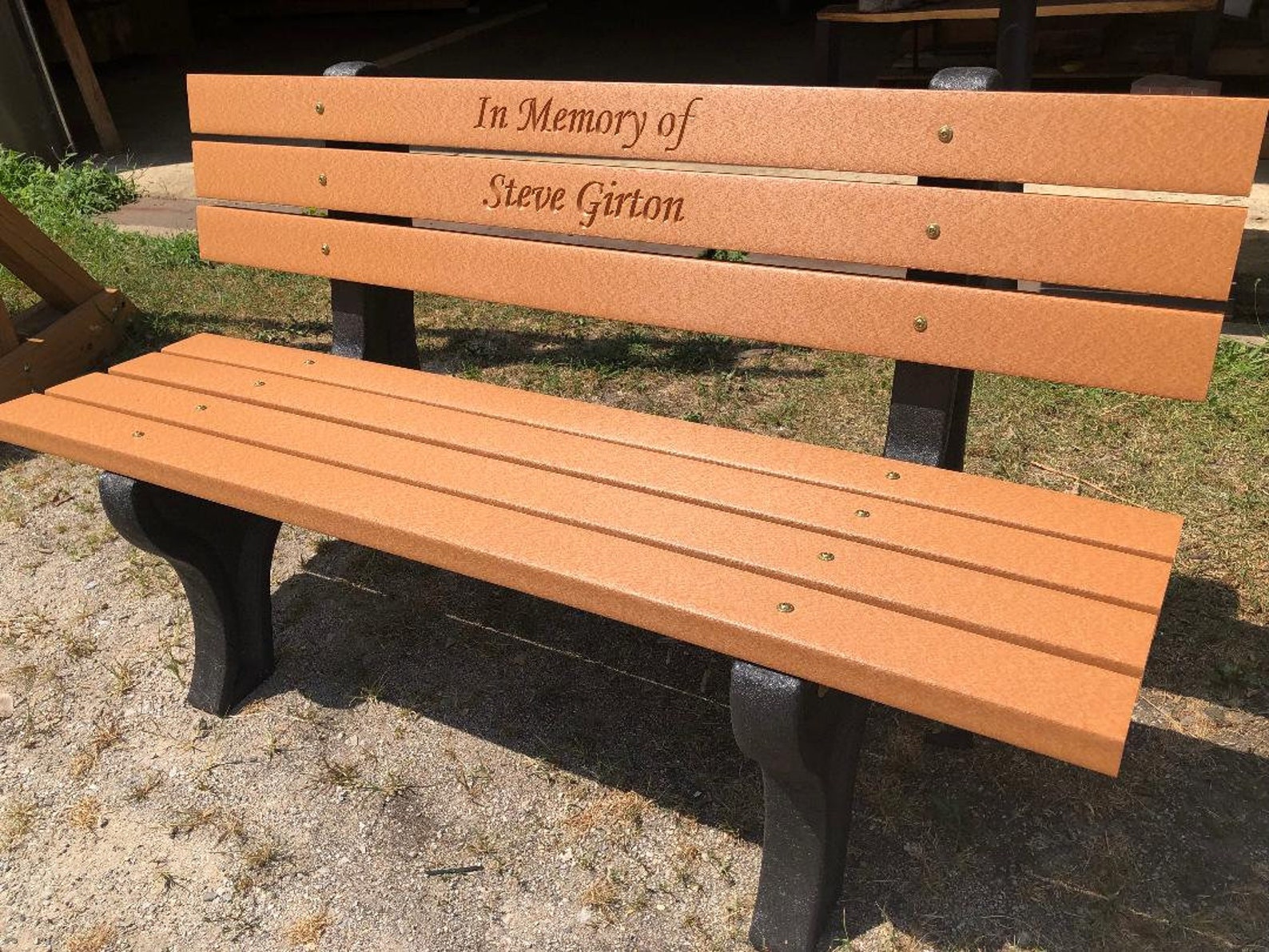 Memorial Bench Made With Recycled Plastic 50 Year Life Etsy