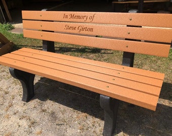 Memorial Bench ~ Made with Recycled Plastic ~ 50+ Year life