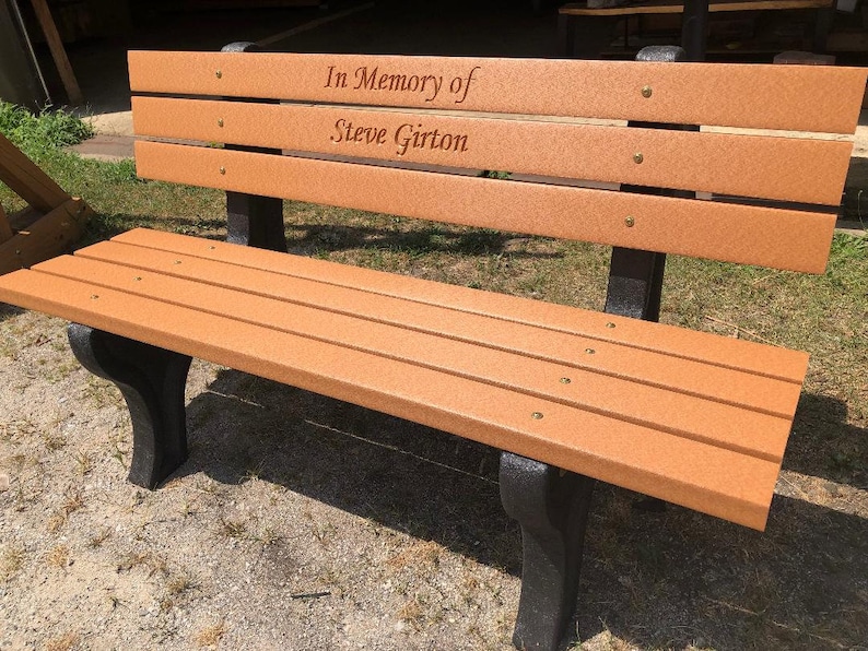 Memorial Bench Made with Recycled Plastic 50 Year life image 1