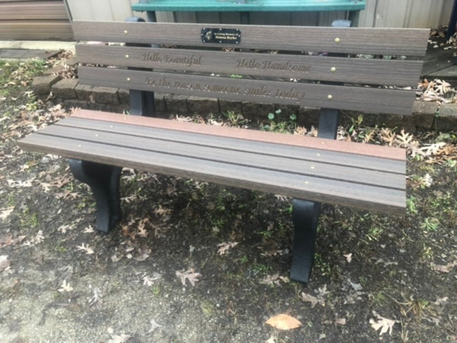 Memorial Park Bench Etsy