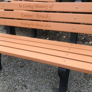 Memorial Bench ~ Made with Recycled Plastic ~ 50+ Year life