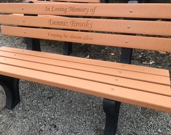 Memorial Bench ~ Made with Recycled Plastic ~ 50+ Year life