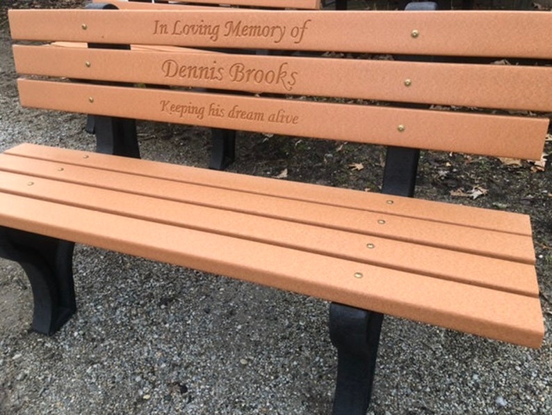 Memorial Bench Made with Recycled Plastic 50 Year life image 3