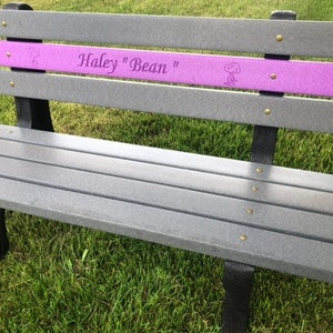 Memorial Bench Made with Recycled Plastic 50 Year life image 5