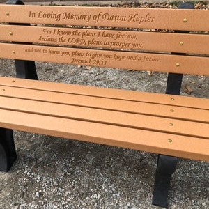 Memorial Bench Made with Recycled Plastic 50 Year life image 6