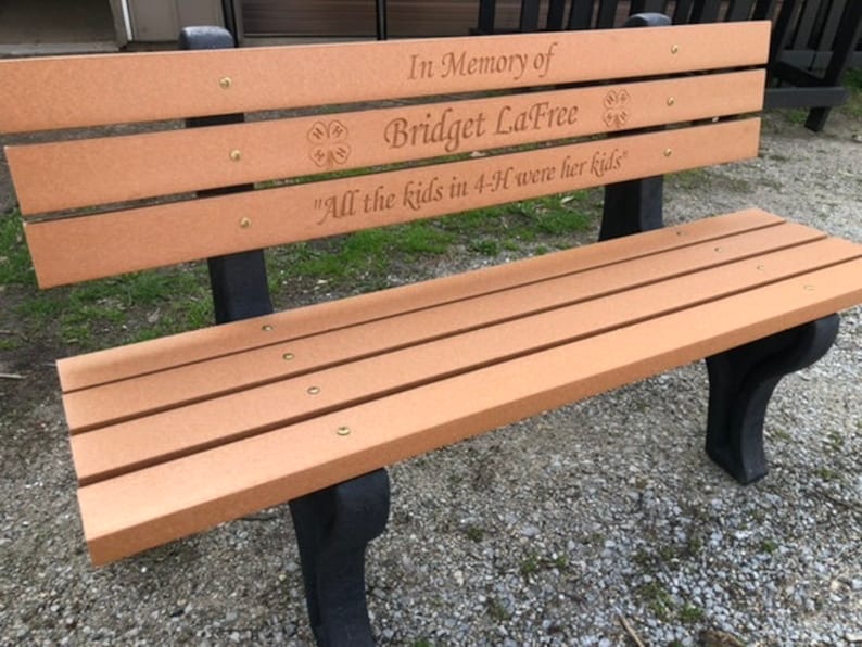 Memorial Park Bench Etsy