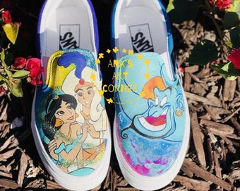 Aladdin hand painted shoes