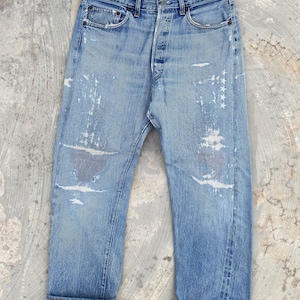 W34 Vintage 70s Levis 501 Redline #6 Selvedge Jeans SS66 Single Stitch