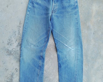 W27 Vintage 90s Pre LVC Levis 501 Big E 110 Years Selvedge Denim