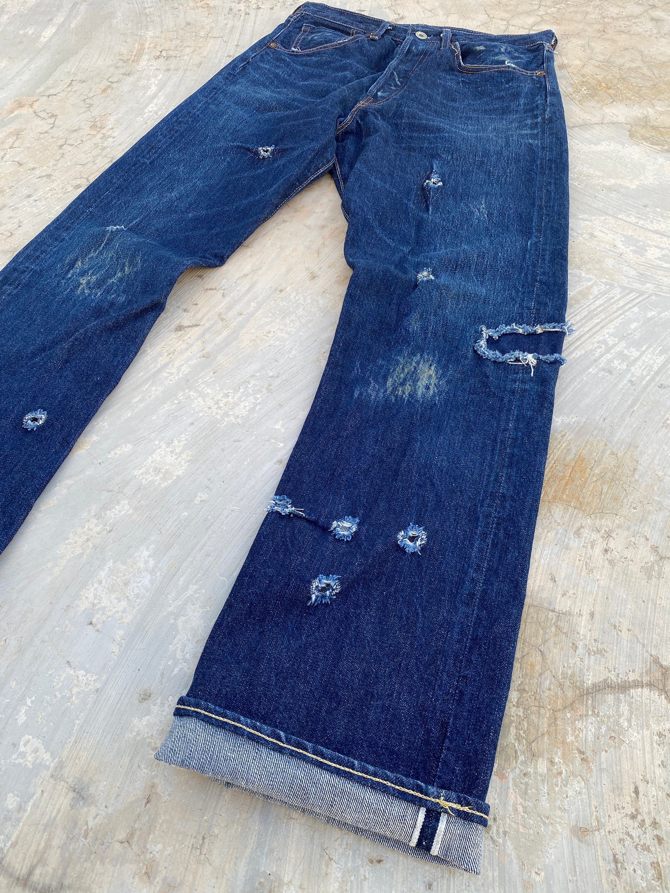 W29 Reworked Levis LVC 44501 S501XX WW2 Selvedge Denim - Etsy