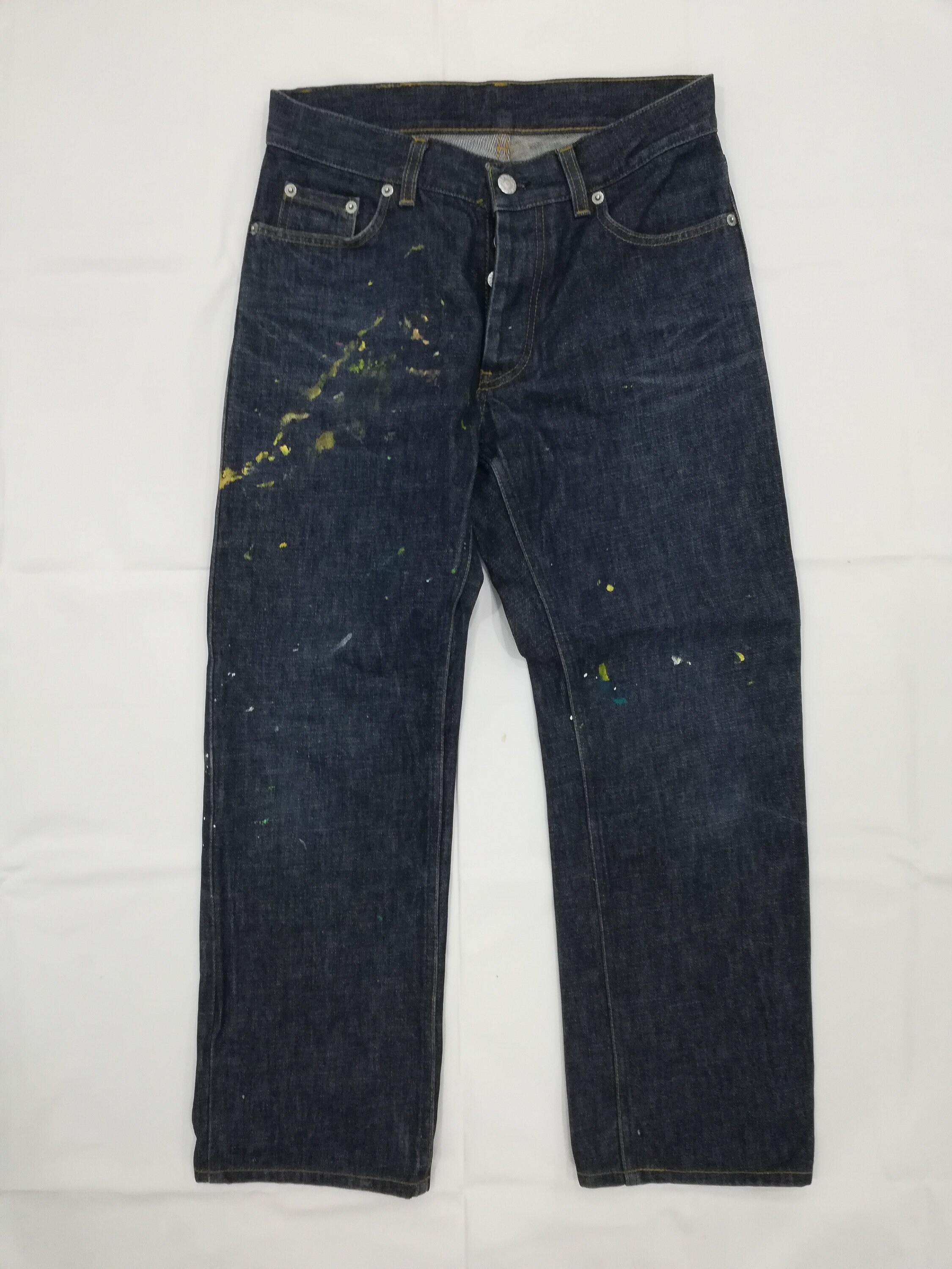 W29 Helmut Lang 1998 Denim Jeans With Some Paints - Etsy