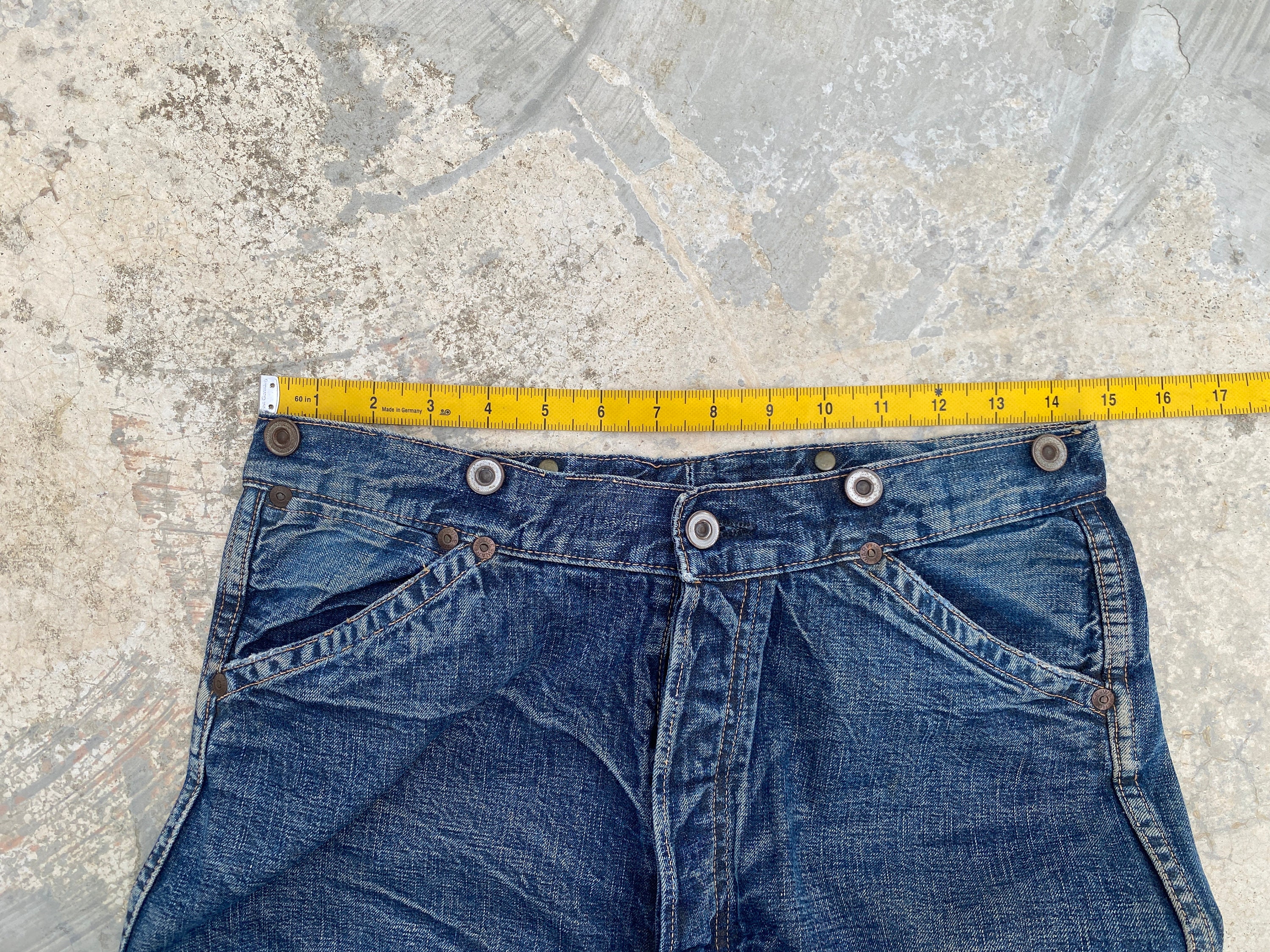 W30 Warehouse Duck Digger Nevada DD02 30s Cinch Back Jeans W30 Warehouse Duck Digger Nevada DD02 30s Cinch Back Jeans
