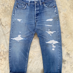 36 Vintage jaren 70 Levis 501 Big E #2 Redline Selvedge-jeans