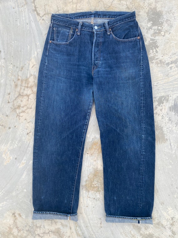 W32 Pherrows Stormy Blue 40s WW2 Replica Selvedge Denim - Etsy