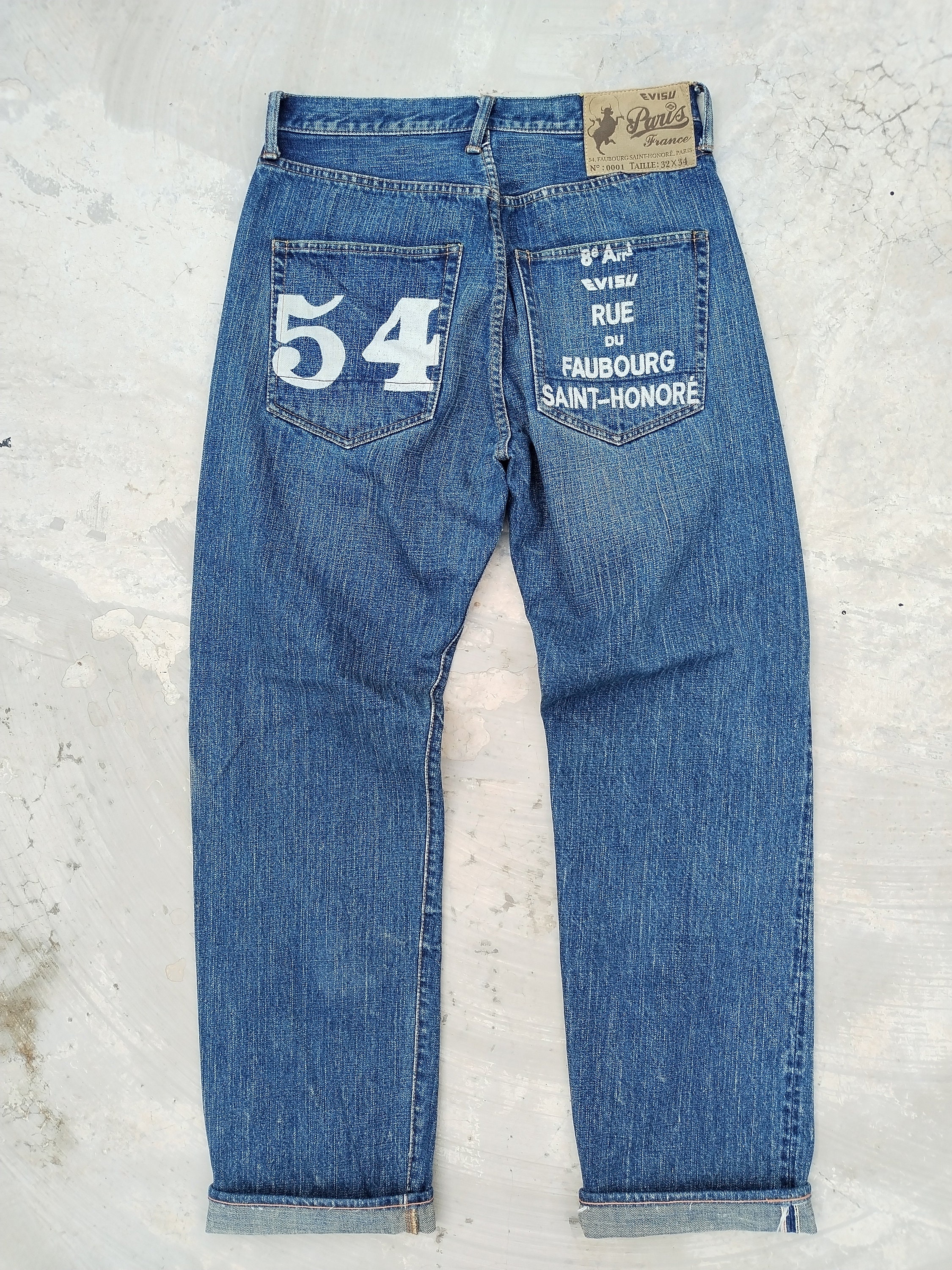 W32 Evisu Paris France Selvedge Jeans - Etsy W32 Evisu Paris France Selvedge Jeans - Etsy