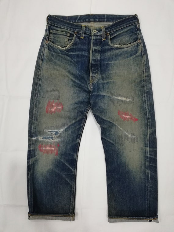 W32 Reworked Levis LVC S501XX Big E Selvedge Jeans - Etsy