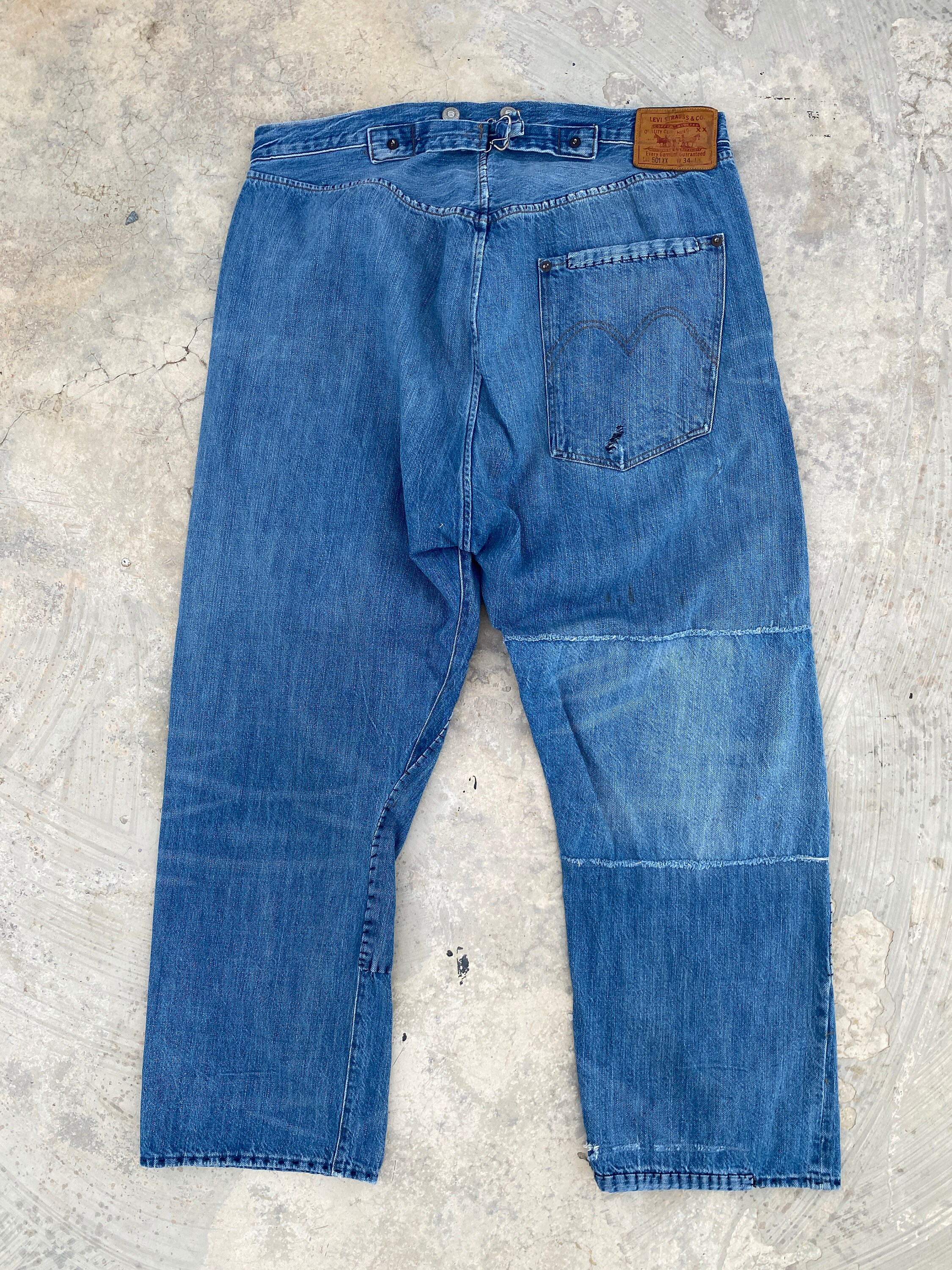 W34 Levis 501XX 1890 Single Pocket Patchwork Selvedge Waist